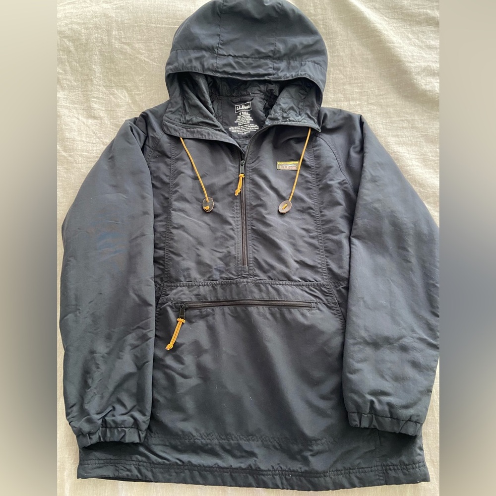 LLBEAN Men’s Mountain Classic Anorak black sz M Tall